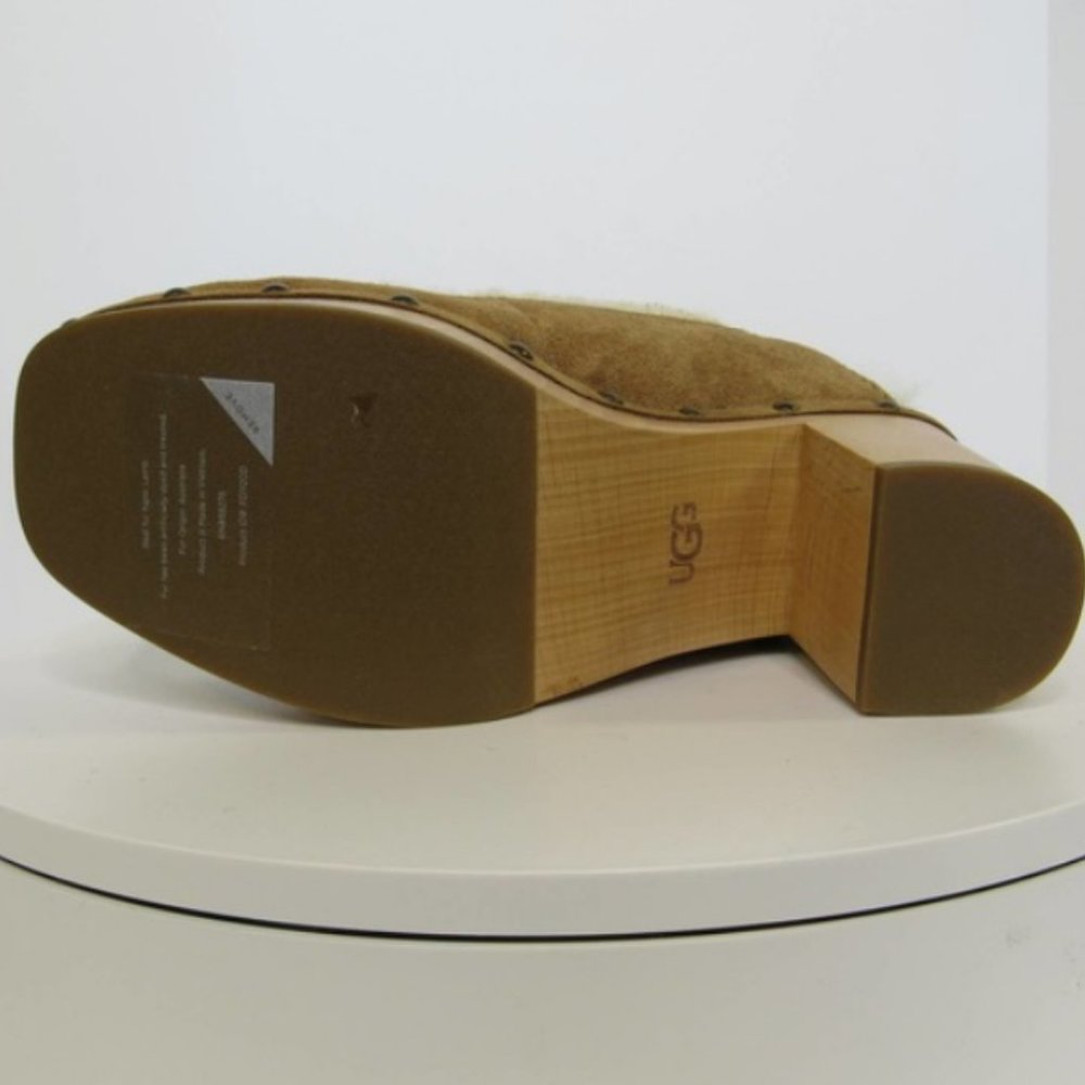 POPULAR UGG Aubriana Wooden Clog Chestnut Brown - Picture 9 of 12